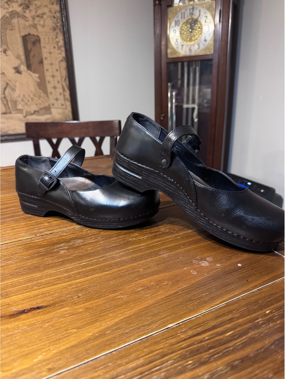 Dansko Black Leather Mary Jane Comfort Shoes Women’s EU 42 US 11.5-12
